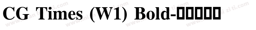 CG Times (W1) Bold字体转换